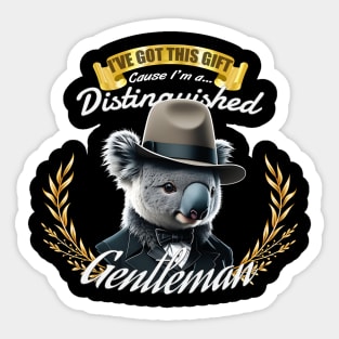 The Distinguished Koala Gentleman Sticker